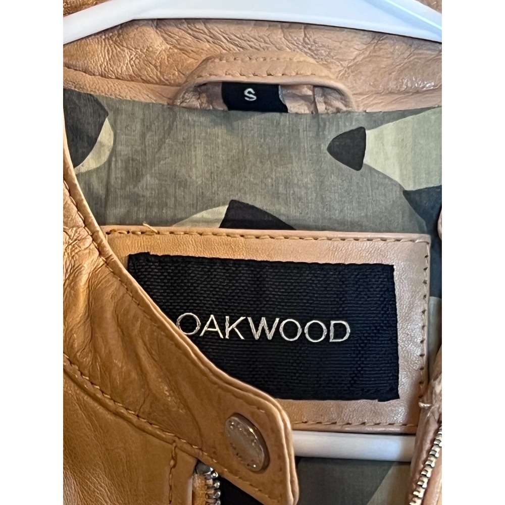 Oakwood Genuine Lambskin Leather Jacket Small Classic Moto Biker Bomber Luxury - Picture 8 of 13